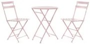 Tavolo con 2 sedie DKD Home Decor MB-177410 Rosa 60 x 60 x 75 cm (3 pcs)