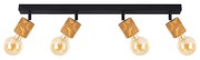 Plafoniera scandinavo Plafoniera scandinavo Matilde 4 x E27 4 x E27 nero 78 cm x 5 cm