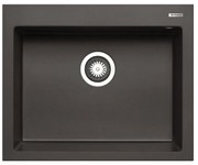 Lavello integrato 1 vasca in granito grafite PYRAMIS Voyager L 50 x L 61 cm