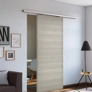 Porta scorrevole reversibile Cambridge in mdf rovere grigio, L 93 x H 212 cm, con binario Belem