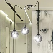 Lampadario a sospensione GIGI 3 BLACK GRAFIT