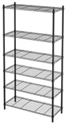 Scaffale in kit 6 ripiani Alfred L 90 x P 35 x H 180 cm nero, portata per ripiano 50 kg