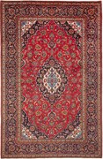 Kashan Tappeto 310x200 Rosso (Iran) Annodato A Mano