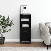 Credenza nero 34,5x34x90 cm in legno multistrato