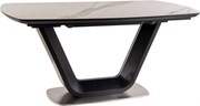 Tavolo allungabile Armani Ceramic effetto marmo bianco/nero opaco - L160-220 cm