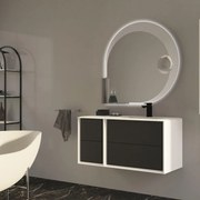 Mobile sottolavabo e lavabo Bellagio bianco L 70 x H 48 x P 46 cm