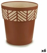 Vaso Autoirrigante Stefanplast Orfeo Terracotta Plastica 25 x 25 x 25 cm (6 Unità)