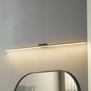 Lucande Luce per specchio a LED Kivana, nera, metallo, 120cm IP44