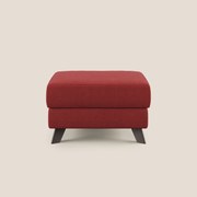 Moon Pouf contenitore e piedini alti in tessuto morbido impermeabile T02 rosso X