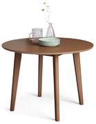 ROXY Noce Naturale - TAVOLO ROTONDO IN LEGNO PER CUCINA / SALA DA PRANZO RETRÒ