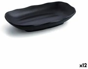 Piatto Fondo Quid A'bordo Nero Plastica 25,5 cm (12 Unità)