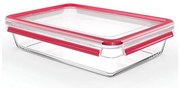 Tefal - Contenitore per alimenti 3 l MSEAL GLASS rosso/vetro