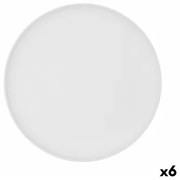 Piatto da pranzo Bidasoa Fosil Bianco Ceramica 26,5 x 26,4 x 2,3 cm (6 Unità)