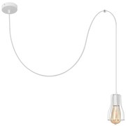Lampadario a sospensione con filo TUBE 1xE27/15W/230V bianco
