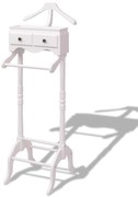 Appendiabiti Con Armadietto İn Legno Bianco /