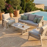 PERCY - salotto da giardino in alluminio 5 posti