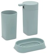 Set 3 pezzi accessori bagno acquamarina in abs Tender