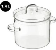 Pentola in vetro borosilicato 1,4 L con coperchio