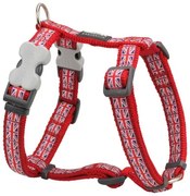 Imbracatura per Cani Red Dingo Union Jack 25-39 cm Rosso