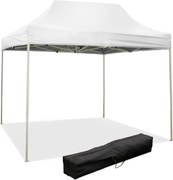 Gazebo Richiudibile Pieghevole 3x2m in Acciaio e PVC Impermeabile Bianco...
