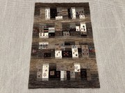 Loribaft Tappeto 90 x 130 Grigio (Iran) Annodato A Mano