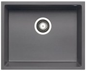 Lavello integrato 1 vasca in granito grigio PYRAMIS Tetragon L 40 x L 50 cm