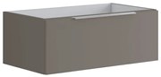 Base per mobile bagno Brera 1 cassetto P 45.5 x L 79.5 x H 30 cm laccato opaco grigio londra