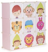 Scaffale per bambini, organizer con 9 ripiani