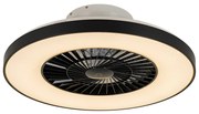 Ventilatore da soffitto smart nero con effetto stellato 60cm incl. LED dimmerabile con telecomando - Climo