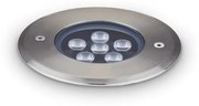 Lampada Da Incasso Moderna Floor Alluminio Cromo Led 6W 3000K Luce Calda