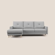 Matisse Divano angolare con sedute scorrevoli in tessuto morbido smacchiabile T17 grigio