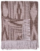 Plaid marrone con contenuto di cotone , 140 x 180 cm Zanzibar - Euromant