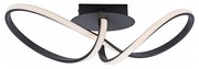 Plafoniera nera 61 cm dimmerabile a 3 livelli incl. LED - Viola Due