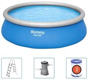 Bestway - Set per Piscina Gonfiabile Fast Set Rotonda 457x122 cm