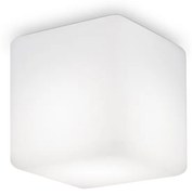 Plafoniera Moderna Luna Alluminio Bianco 1 Luce E27