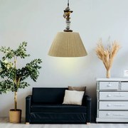 Lampadario Natura Lampadario Natura Stoney E27 Ø45cm beige paralume beige E27 Ø45cm