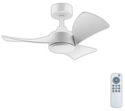 Ventilatore da soffitto ALICIA bianco, Ø 84 cm, CCT, dimmerabile, ARTE CONFORT IP20