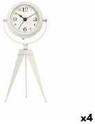 Orologio da Tavolo Tripode Bianco Metallo 12 x 30 x 12 cm (4 Unità)