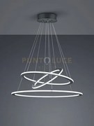 Durban sospensione led 75w 8900lm, 3000ktriplo anello antracite in...
