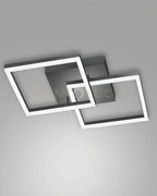 Bard applique antracite 2 luci a led 3000k - 39w - 3880 lm dimmerab...