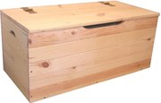 Cassapanca Baule 100x40x50 cm in Legno di Pino Naturale...
