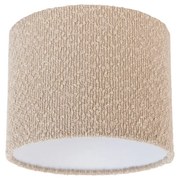 Paralume in tessuto beige con tessuto Teddy 18/18/14