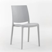 Set di 6 sedie da giardino in polipropilene grigio London Matt NEW GARDEN