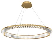 Lampadario A Sospensione Moderno Krone Metallo Oro 1 Luce Led 45W