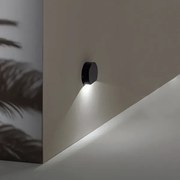 Lampada applique segnapasso SUN per esterni in alluminio 10x3 cm Nero