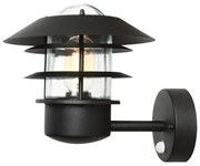 Applique scandinavo da esterno HELSINGOR-PIR-BK nero IP44 1X E27 ELSTEAD