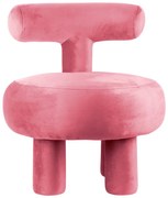 Poltrona in velluto rosa Abrazo - Leitmotiv