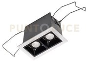 Gfa1123c- faretto 2 luci a led antiabbaglio 3000k 320lm 4w bianco d...