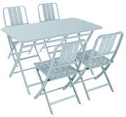 Tavolo da pranzo per giardino Idaho NATERIAL struttura e superficie in Alluminio  per 4 persone 130x75cm