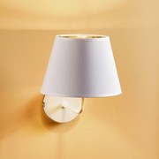 Luminex Applique Soho, conica, bianco/oro